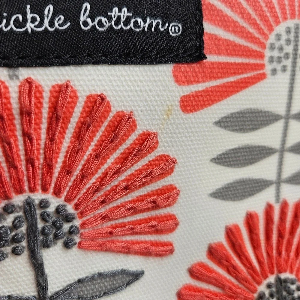 Petunia Pickle Bottom Diaper Bag Red Orange‎ Coral Shoulder Floral Waterproof